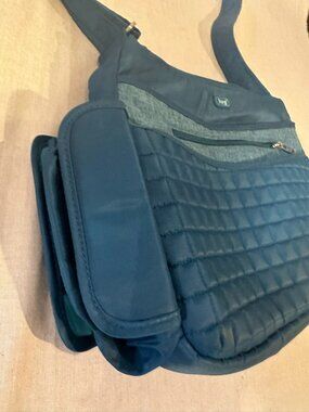 Lug Teal Quilted Crossbody Bag